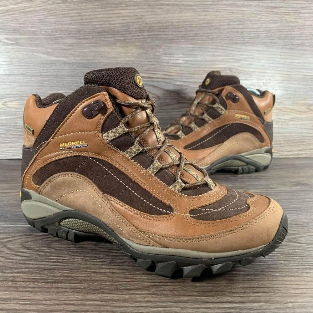 Merrell Siren Brown Leather Hiking Boots Women’s Size 8.5 Vibram
